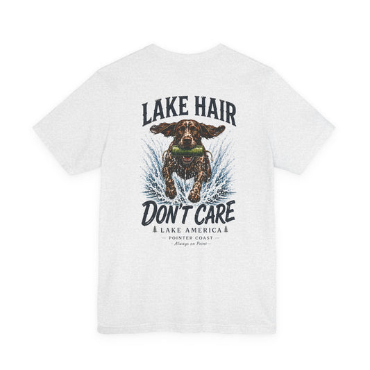 Lake Hair Don't Care Dog Graphic Tee, Pointer Shirt, Lake Life Apparel, Outdoor Lover Gift