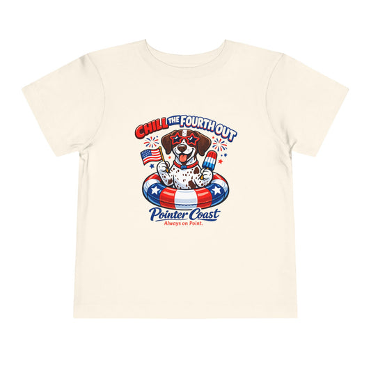 Patriotic GSP "Chill the Fourth Out" Toddler Tee