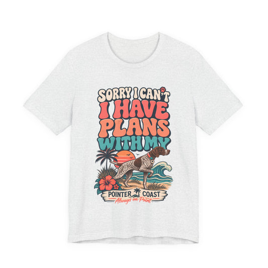 Pointer Dog Beach Graphic T Shirt, Bella Canvas 3001, Funny Pet Parent Gift, Coastal Tee