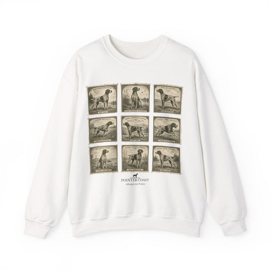 Vintage German Shorthaired Pointer Stamp Shirt | Pointer Coast Retro Hunting Dog Tee | GSP Dog Lover Gift
