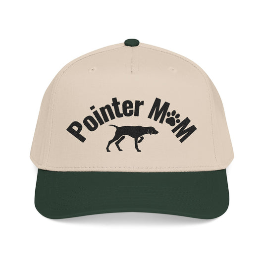 Pointer Mom Hat – Dog Lover Baseball Cap with Pointer Silhouette | Adjustable Pet Mom Gift | Stylish Two-Tone Cap