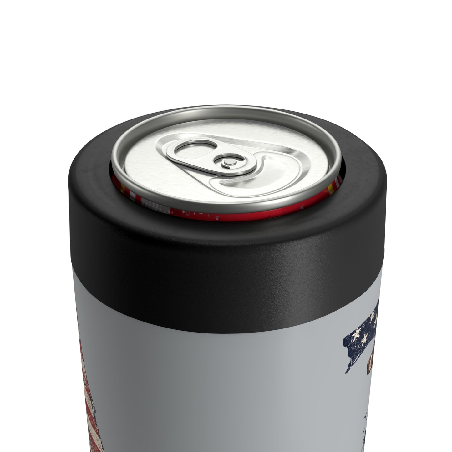 German Shorthaired Pointer koozie, insulated can cooler, patriotic dog design