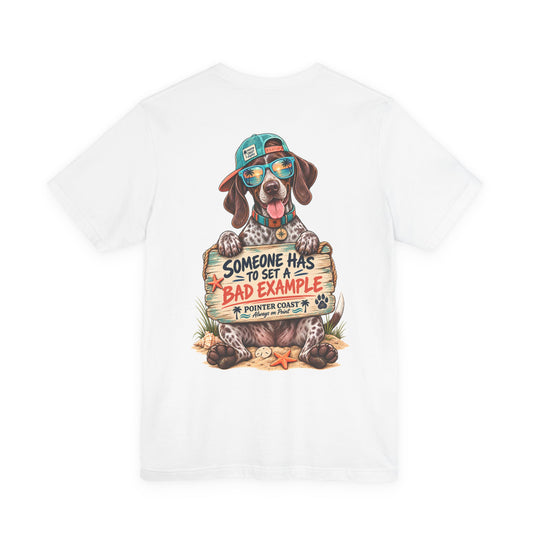Pointer Dog Beach Graphic T-Shirt, Bella Canvas 3001, Funny Pet Lover Gift, Coastal Summer Tee