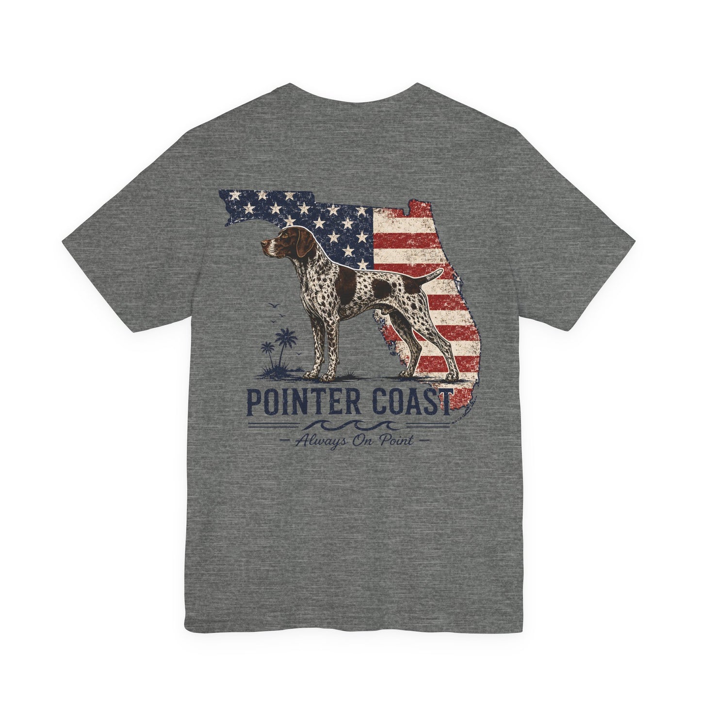 Pointer Coast Florida Flag German Shorthaired Pointer Shirt | Patriotic Vintage GSP Coastal Tee