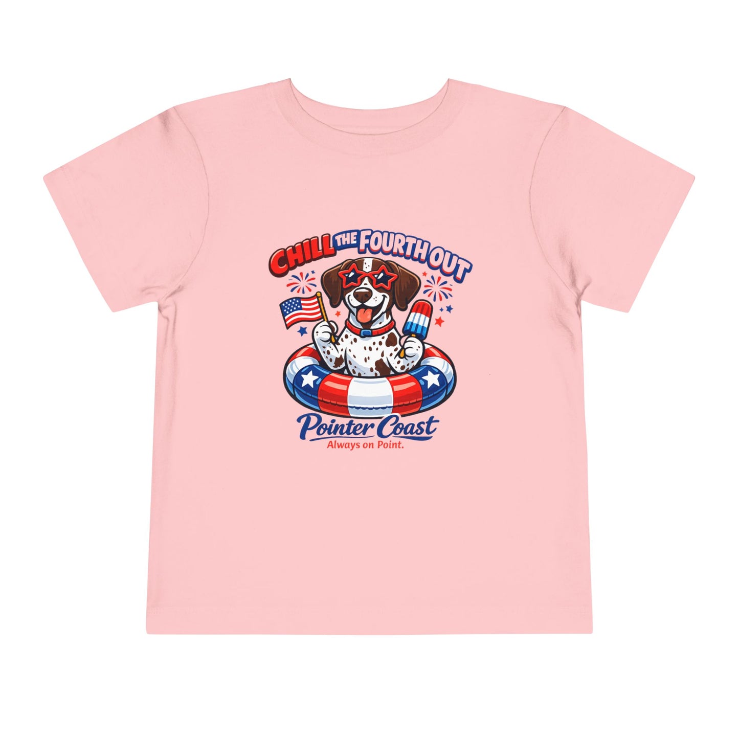 Patriotic GSP "Chill the Fourth Out" Toddler Tee
