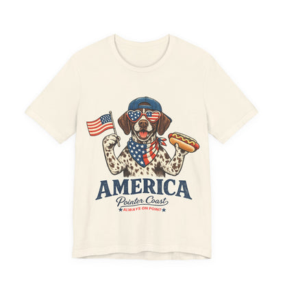 America Pointer Coast Retro GSP Shirt | Patriotic Dog Vintage 4th of July Tee