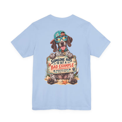 Pointer Dog Beach Graphic T-Shirt, Bella Canvas 3001, Funny Pet Lover Gift, Coastal Summer Tee