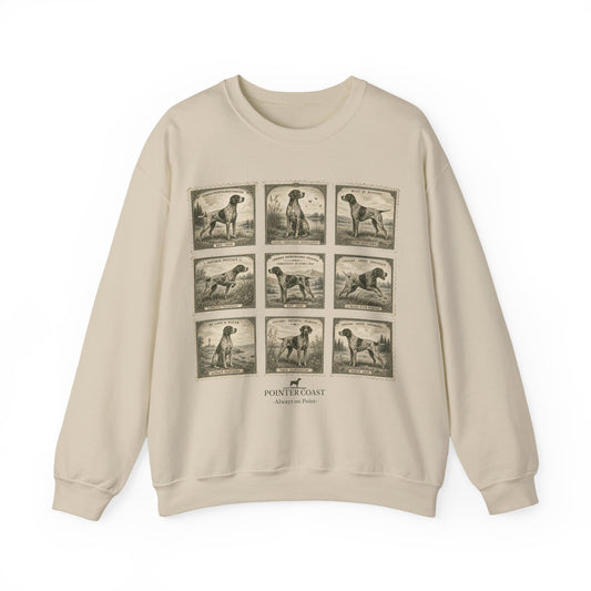 Vintage German Shorthaired Pointer Stamp Shirt | Pointer Coast Retro Hunting Dog Tee | GSP Dog Lover Gift