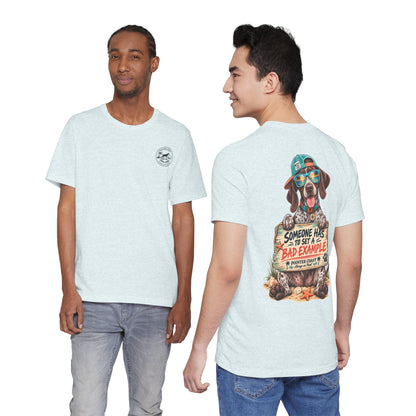 Pointer Dog Beach Graphic T-Shirt, Bella Canvas 3001, Funny Pet Lover Gift, Coastal Summer Tee