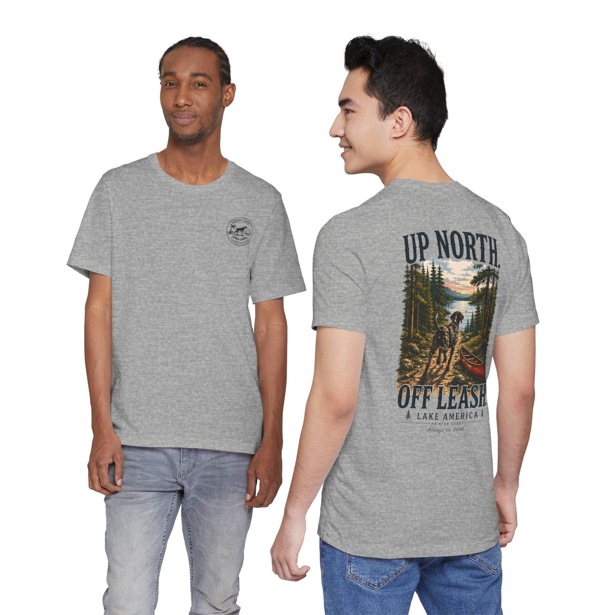 Up North Off Leash Lake America Shirt, Dog Lover Tee, Cabin Graphic, Outdoor Adventure Gift