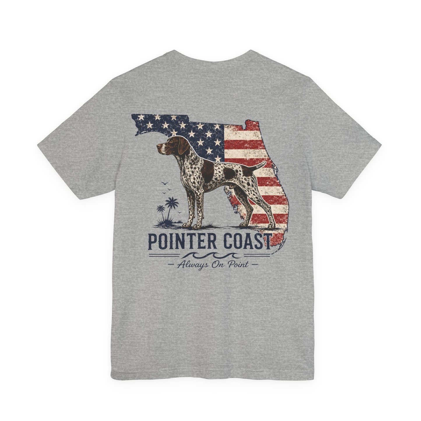 Pointer Coast Florida Flag German Shorthaired Pointer Shirt | Patriotic Vintage GSP Coastal Tee