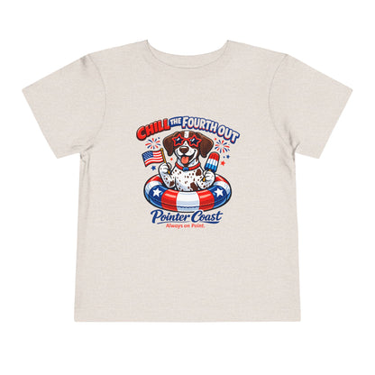 Patriotic GSP "Chill the Fourth Out" Toddler Tee