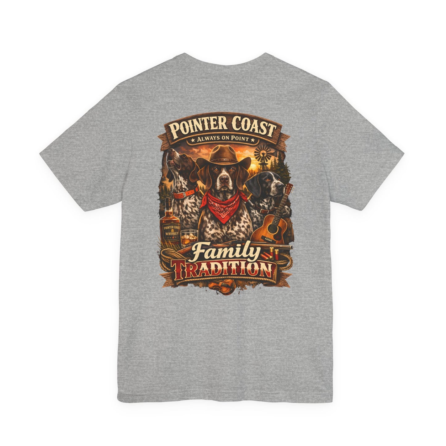Pointer Coast Family Tradition T-Shirt | Hunting Dog Design | German Shorthaired Pointer