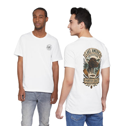 Lake America Pointer Coast Fishing Shirt, Sporting Dog Graphic, Outdoorsman Apparel, Lakeside Gift