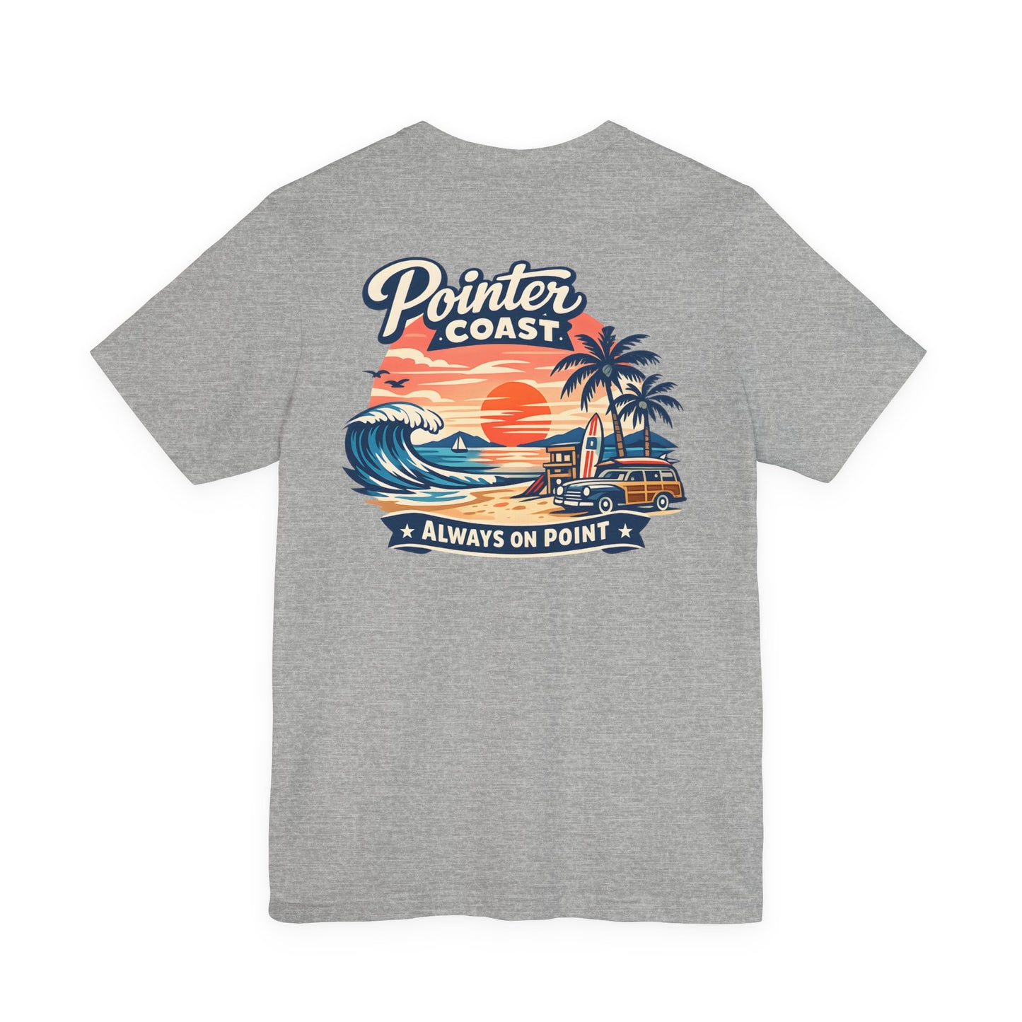 Pointer Coast | Retro Surf Sunset | Beach Wagon Tee – Always On Point