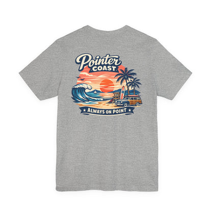 Pointer Coast | Retro Surf Sunset | Beach Wagon Tee – Always On Point