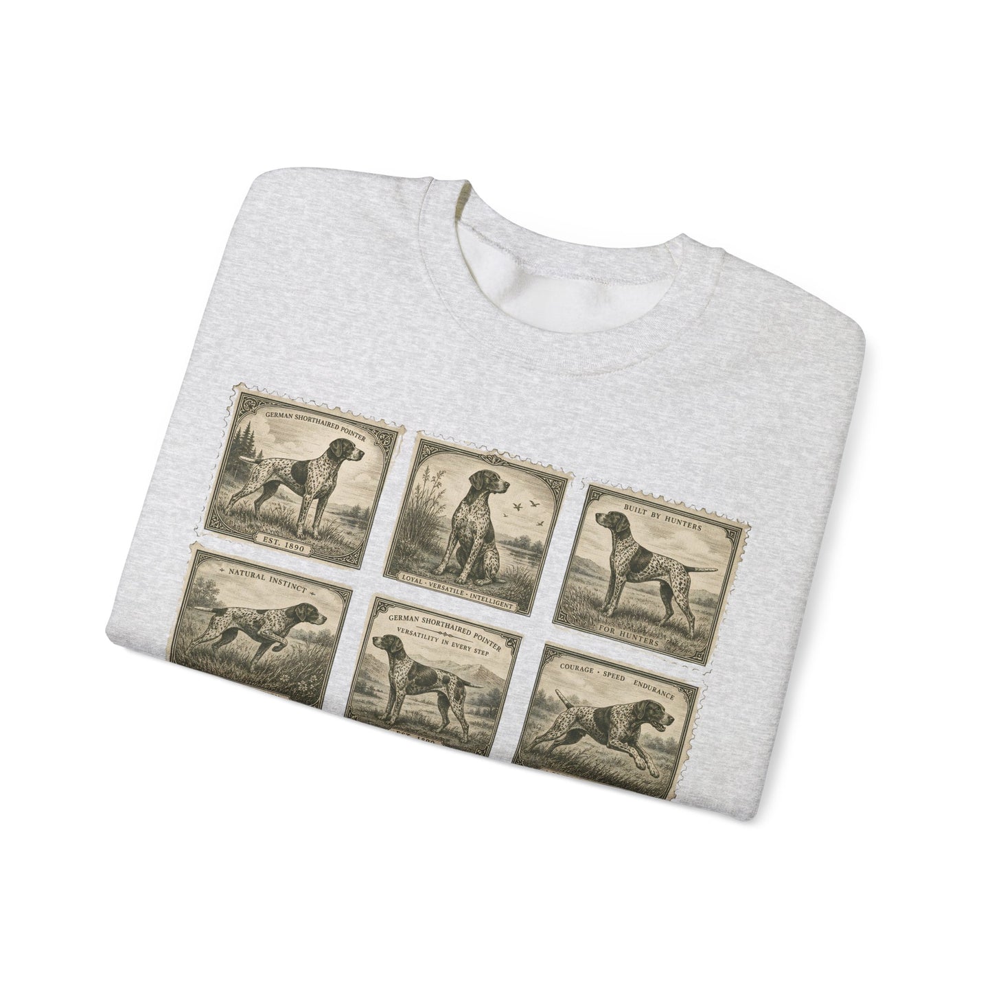 Vintage German Shorthaired Pointer Stamp Shirt | Pointer Coast Retro Hunting Dog Tee | GSP Dog Lover Gift