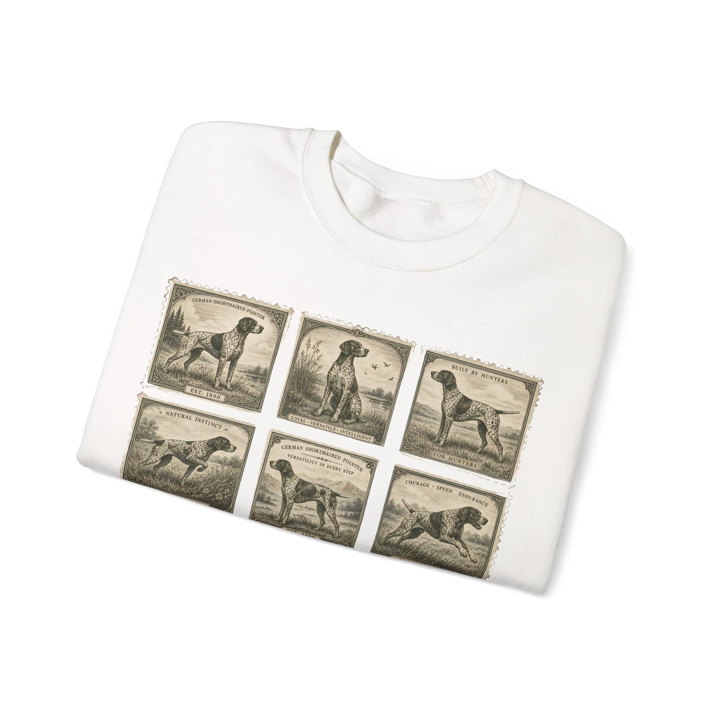 Vintage German Shorthaired Pointer Stamp Shirt | Pointer Coast Retro Hunting Dog Tee | GSP Dog Lover Gift