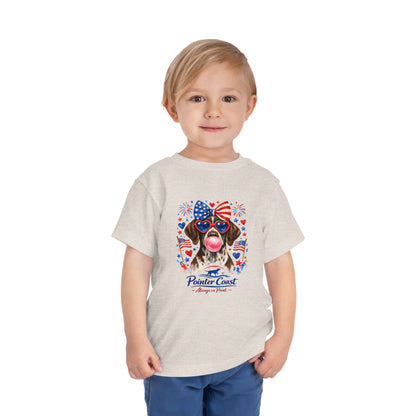 Patriotic Pointer Toddler Tee — ‘Pointer Coast’ 4th of July GSP Graphic