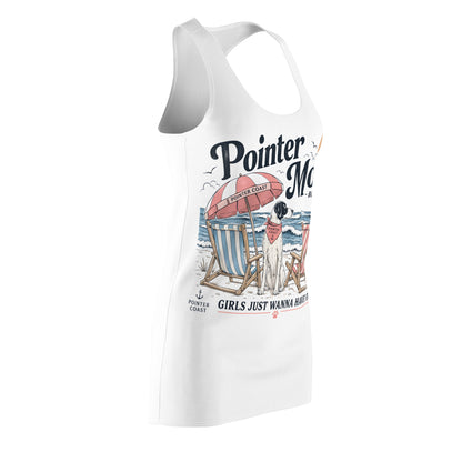 Pointer Moms Beach Club Girls Just Wanna Have Fun Retro Coastal Graphic Swimsuit Cover Up Dress