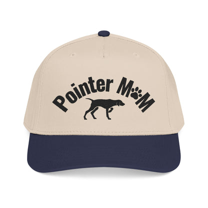 Pointer Mom Hat – Dog Lover Baseball Cap with Pointer Silhouette | Adjustable Pet Mom Gift | Stylish Two-Tone Cap