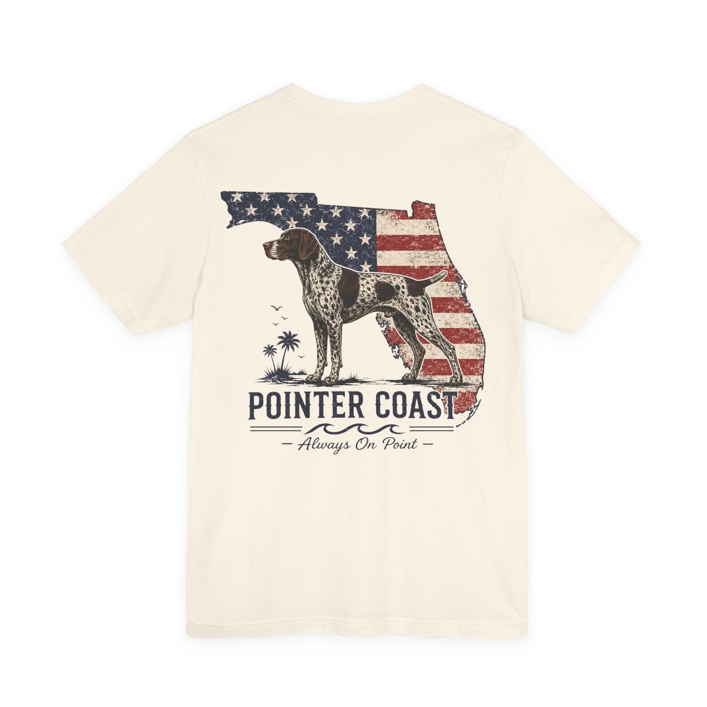 Pointer Coast Florida Flag German Shorthaired Pointer Shirt | Patriotic Vintage GSP Coastal Tee