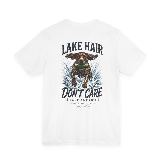 Lake Hair Don't Care Dog Graphic Tee, Pointer Shirt, Lake Life Apparel, Outdoor Lover Gift