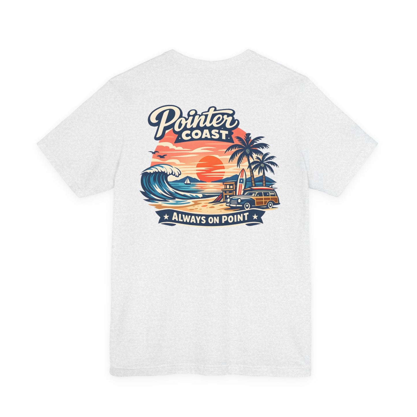 Pointer Coast | Retro Surf Sunset | Beach Wagon Tee – Always On Point