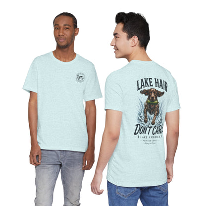 Lake Hair Don't Care Dog Graphic Tee, Pointer Shirt, Lake Life Apparel, Outdoor Lover Gift