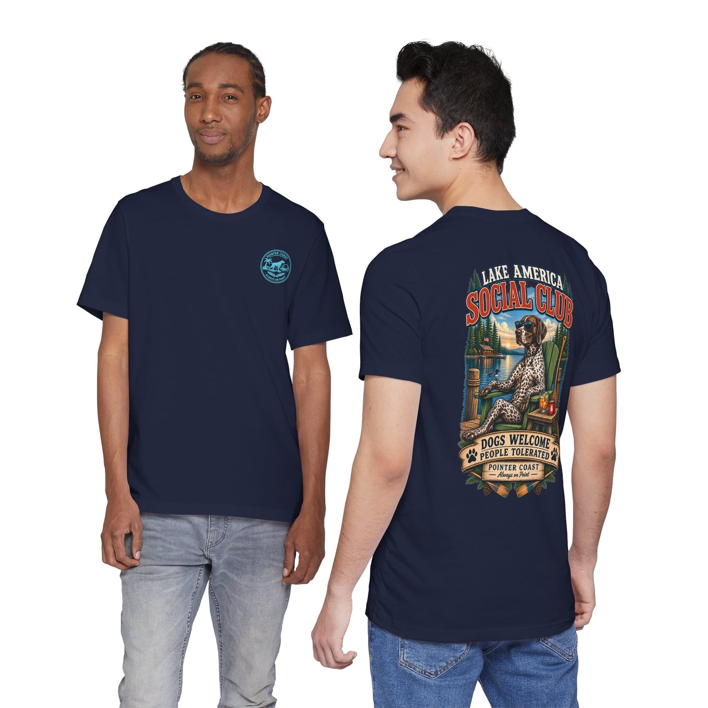 Lake America Social Club T Shirt, Dogs Welcome, People Tolerated, Funny Canine Graphic Tee