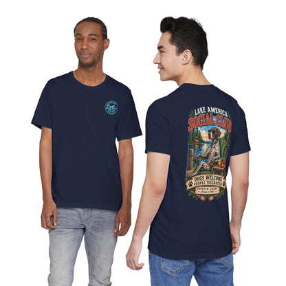 Lake America Social Club T Shirt, Dogs Welcome, People Tolerated, Funny Canine Graphic Tee