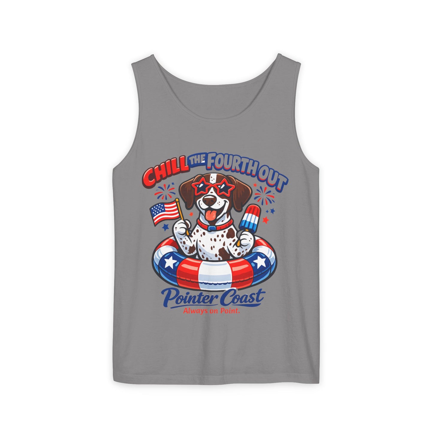 CHILL THE FOURTH OUT – Patriotic GSP Dog Shirt | Pointer Coast – Always On Point