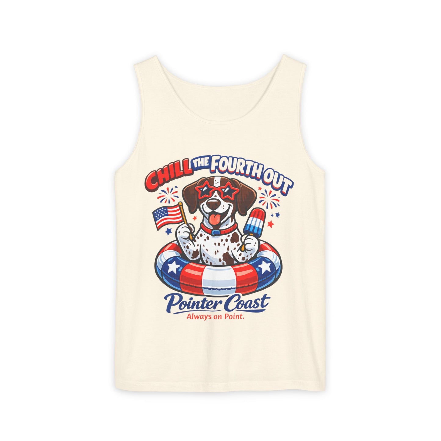 CHILL THE FOURTH OUT – Patriotic GSP Dog Shirt | Pointer Coast – Always On Point