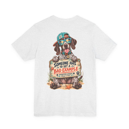 Pointer Dog Beach Graphic T-Shirt, Bella Canvas 3001, Funny Pet Lover Gift, Coastal Summer Tee
