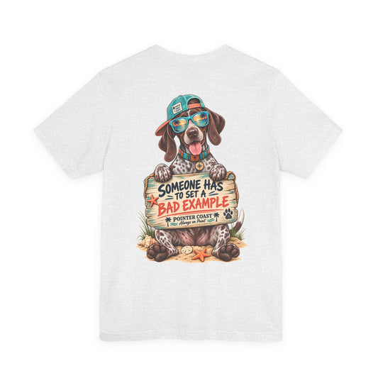 Pointer Dog Beach Graphic T-Shirt, Bella Canvas 3001, Funny Pet Lover Gift, Coastal Summer Tee