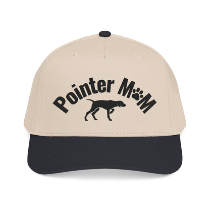 Pointer Mom Hat – Dog Lover Baseball Cap with Pointer Silhouette | Adjustable Pet Mom Gift | Stylish Two-Tone Cap