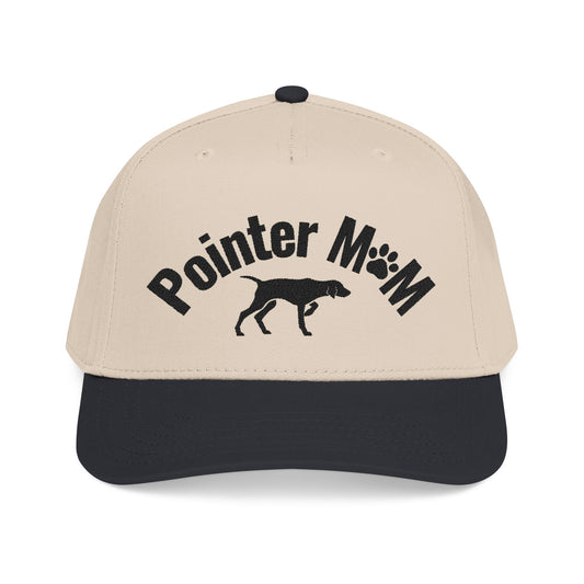 Pointer Mom Hat – Dog Lover Baseball Cap with Pointer Silhouette | Adjustable Pet Mom Gift | Stylish Two-Tone Cap