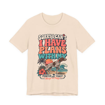 Pointer Dog Beach Graphic T Shirt, Bella Canvas 3001, Funny Pet Parent Gift, Coastal Tee