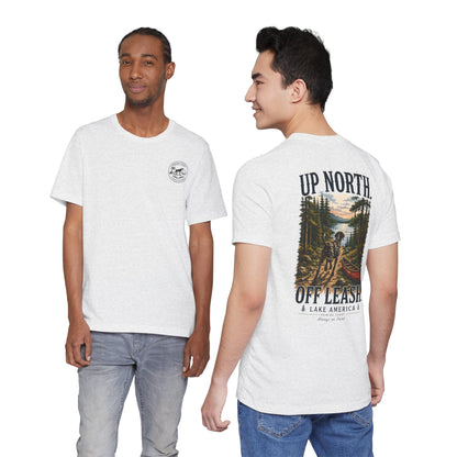 Up North Off Leash Lake America Shirt, Dog Lover Tee, Cabin Graphic, Outdoor Adventure Gift