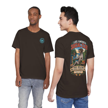 Lake America Social Club T Shirt, Dogs Welcome, People Tolerated, Funny Canine Graphic Tee