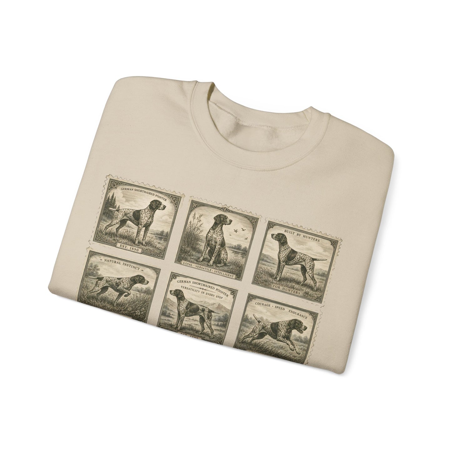 Vintage German Shorthaired Pointer Stamp Shirt | Pointer Coast Retro Hunting Dog Tee | GSP Dog Lover Gift