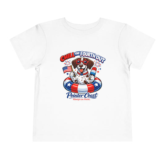 Patriotic GSP "Chill the Fourth Out" Toddler Tee