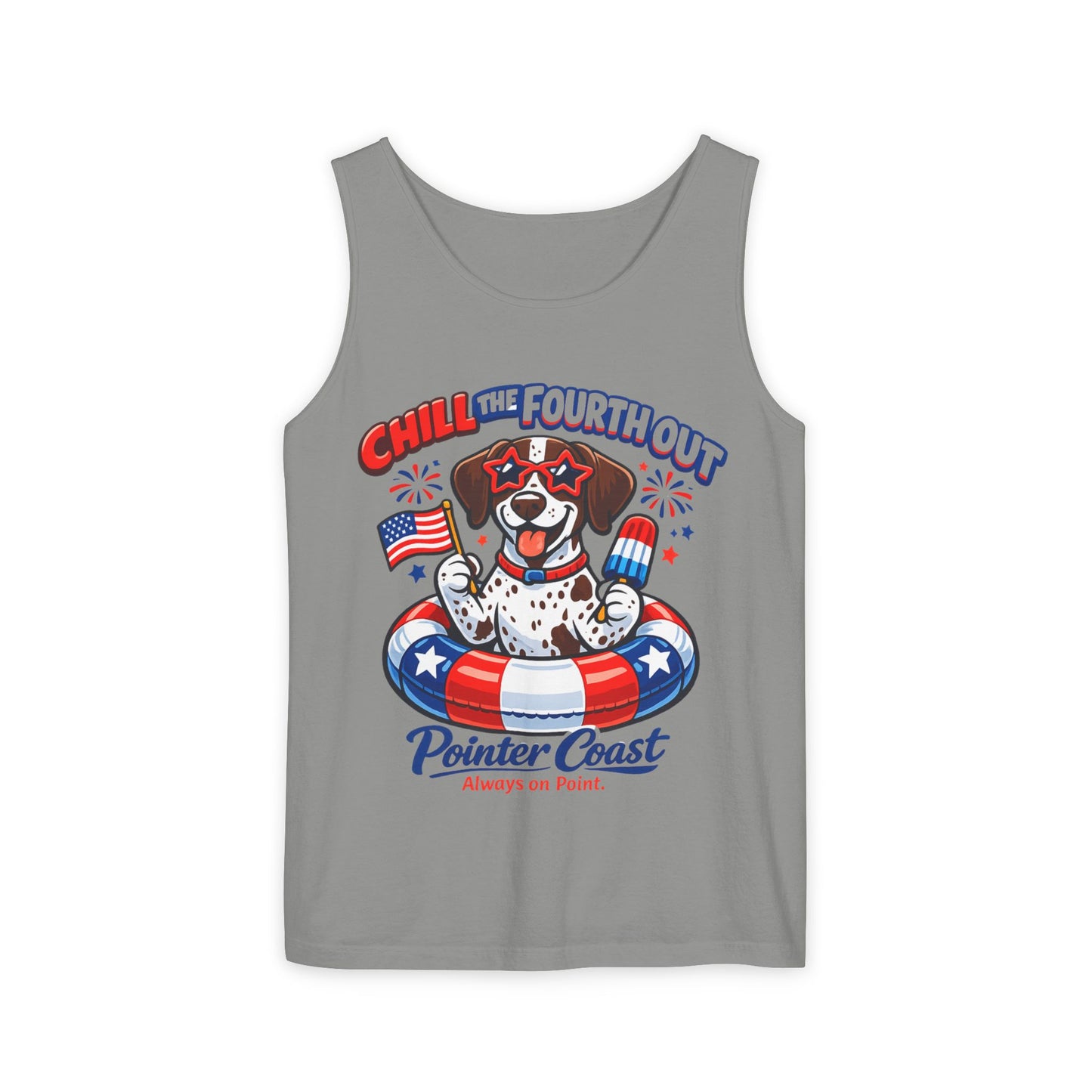 CHILL THE FOURTH OUT – Patriotic GSP Dog Shirt | Pointer Coast – Always On Point