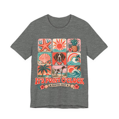 It's Point O'Clock Pointer Beach Shirt, Bella Canvas 3001, Coastal Dog Graphic, Summer Tee