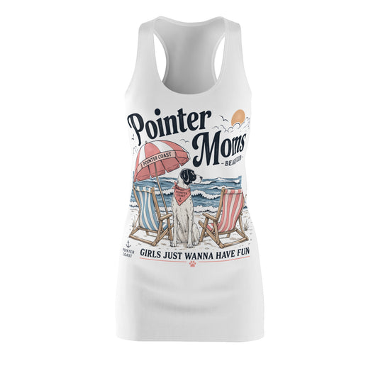 Pointer Moms Beach Club Girls Just Wanna Have Fun Retro Coastal Graphic Swimsuit Cover Up Dress