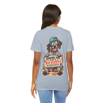 Pointer Dog Beach Graphic T-Shirt, Bella Canvas 3001, Funny Pet Lover Gift, Coastal Summer Tee