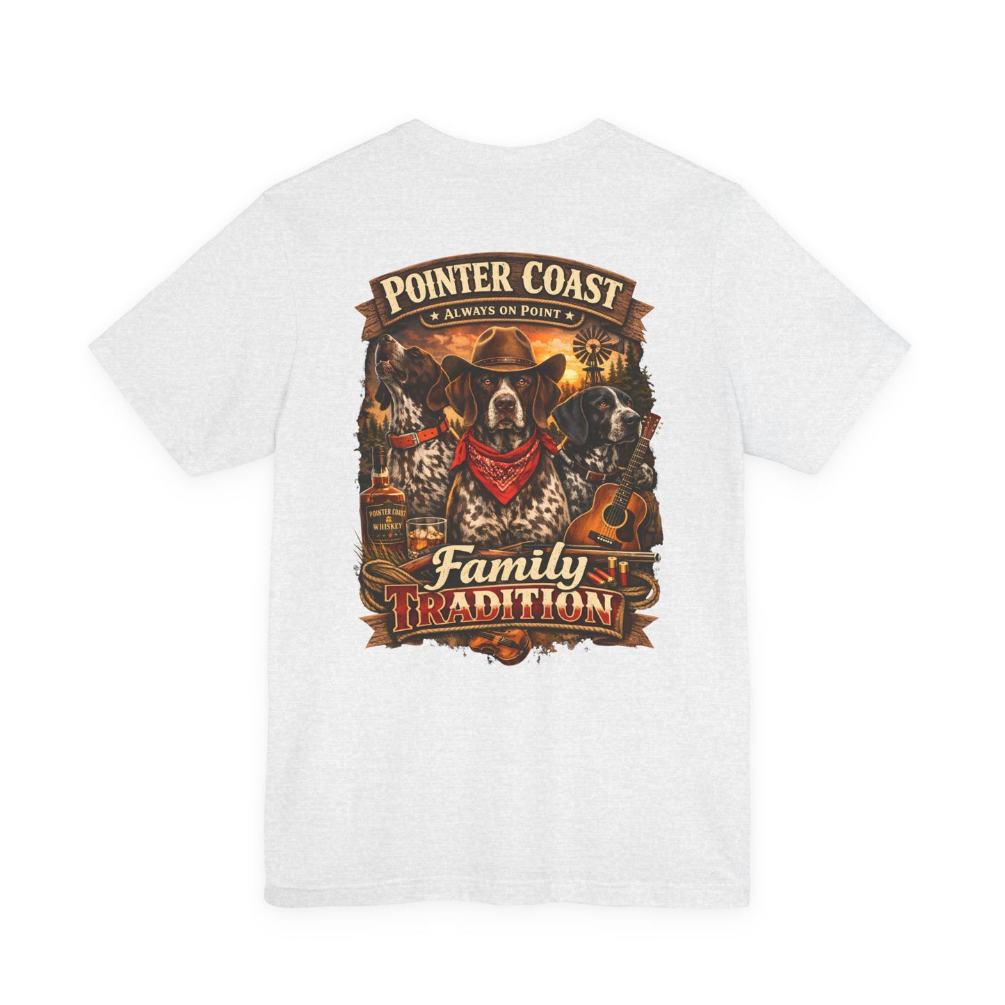 Pointer Coast Family Tradition T-Shirt | Hunting Dog Design | German Shorthaired Pointer