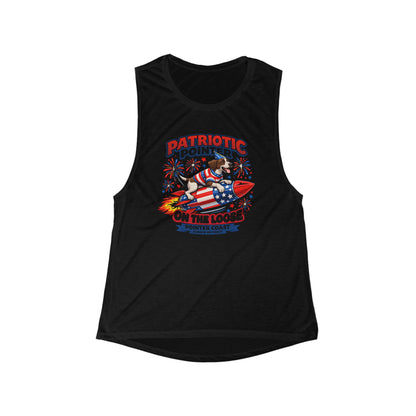 Patriotic Pointer Fireworks Rocket Shirt | Pointer Coast “On the Loose” Dog Graphic Tee | 4th of July USA Shirt