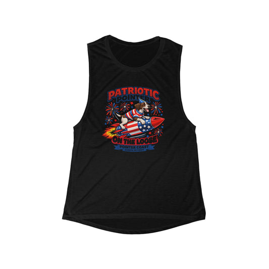 Patriotic Pointer Fireworks Rocket Shirt | Pointer Coast “On the Loose” Dog Graphic Tee | 4th of July USA Shirt