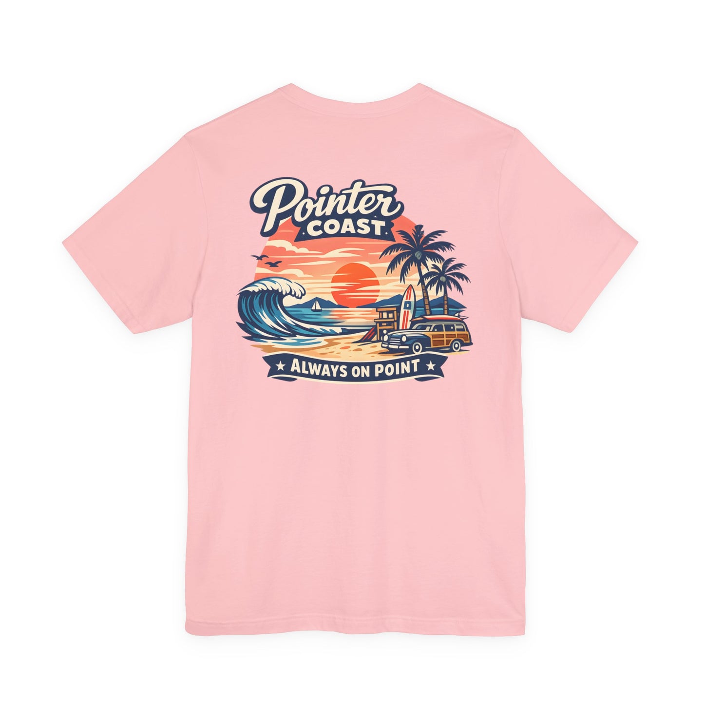 Pointer Coast | Retro Surf Sunset | Beach Wagon Tee – Always On Point